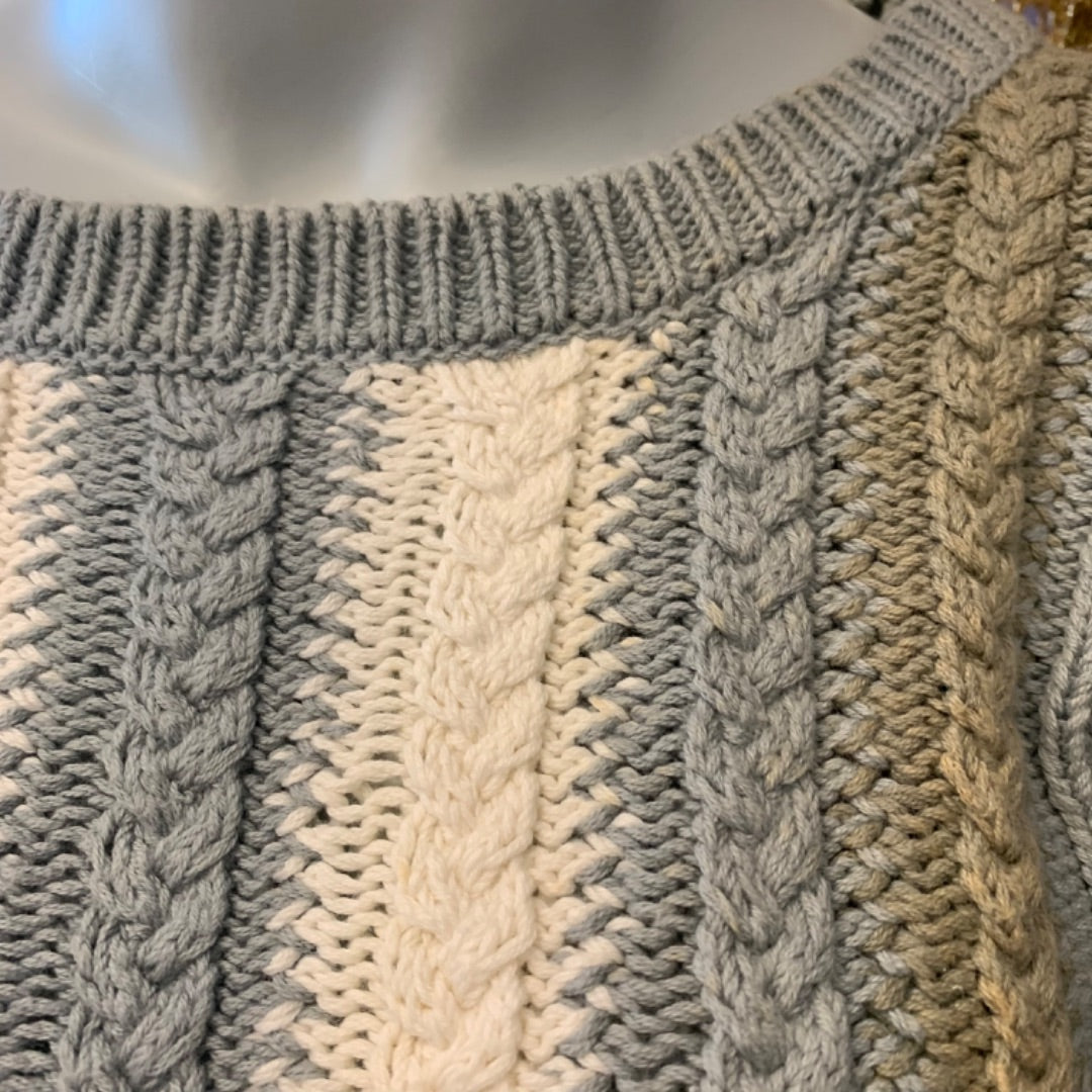 Spanner Sweater, Medium, Sage grey cream