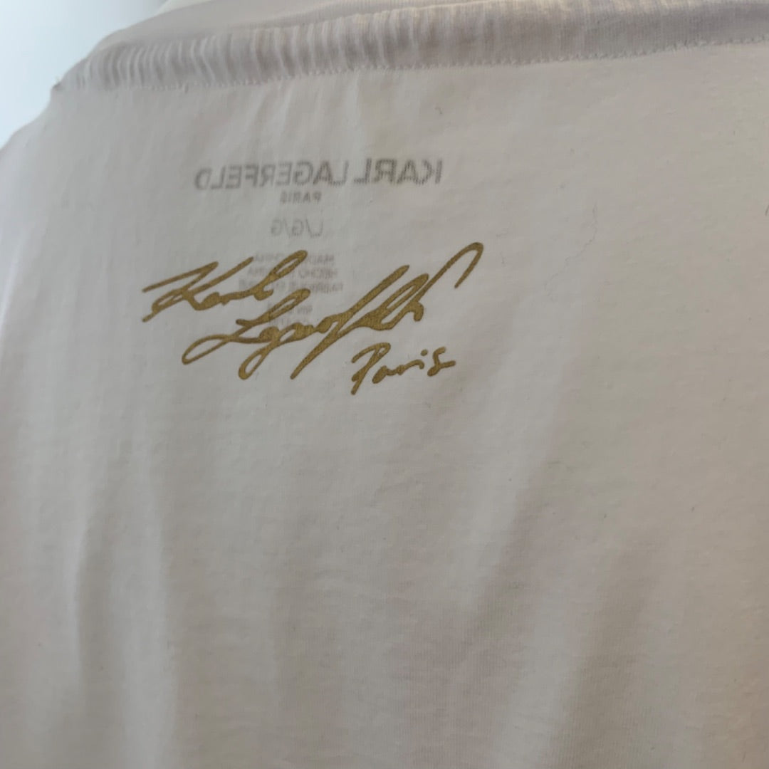 Karl Lagerfeld, Tops, Large White Gold