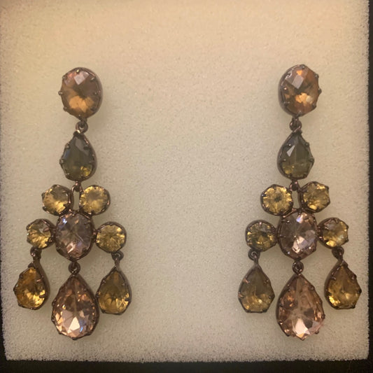 Earrings hangers, Large, Yellow, Rose