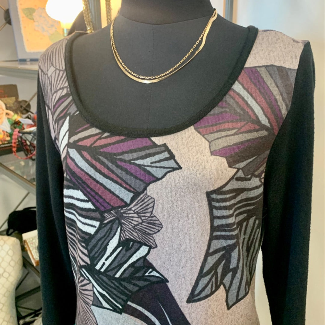 Papillon, Large Black Beige and Mauve