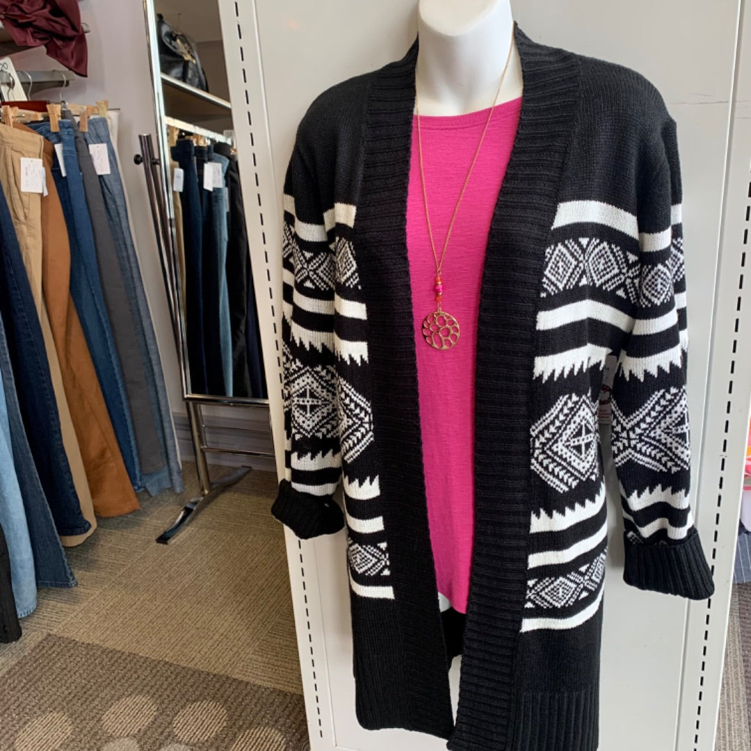 Canada Weathergear, Cardigans, Large Black White