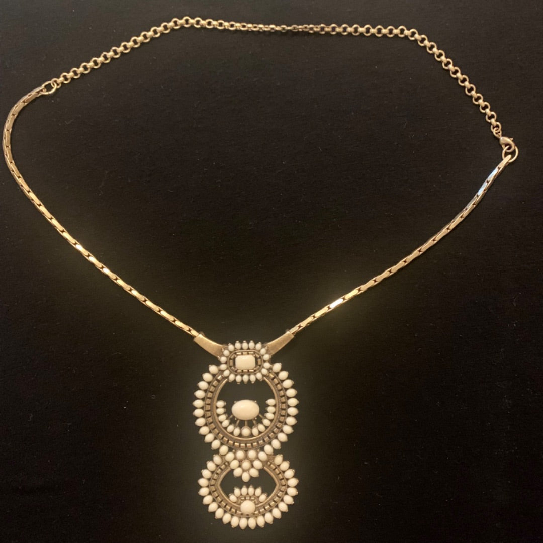 Havana Necklace 3 piece, Large, Gold colour, Eggshell