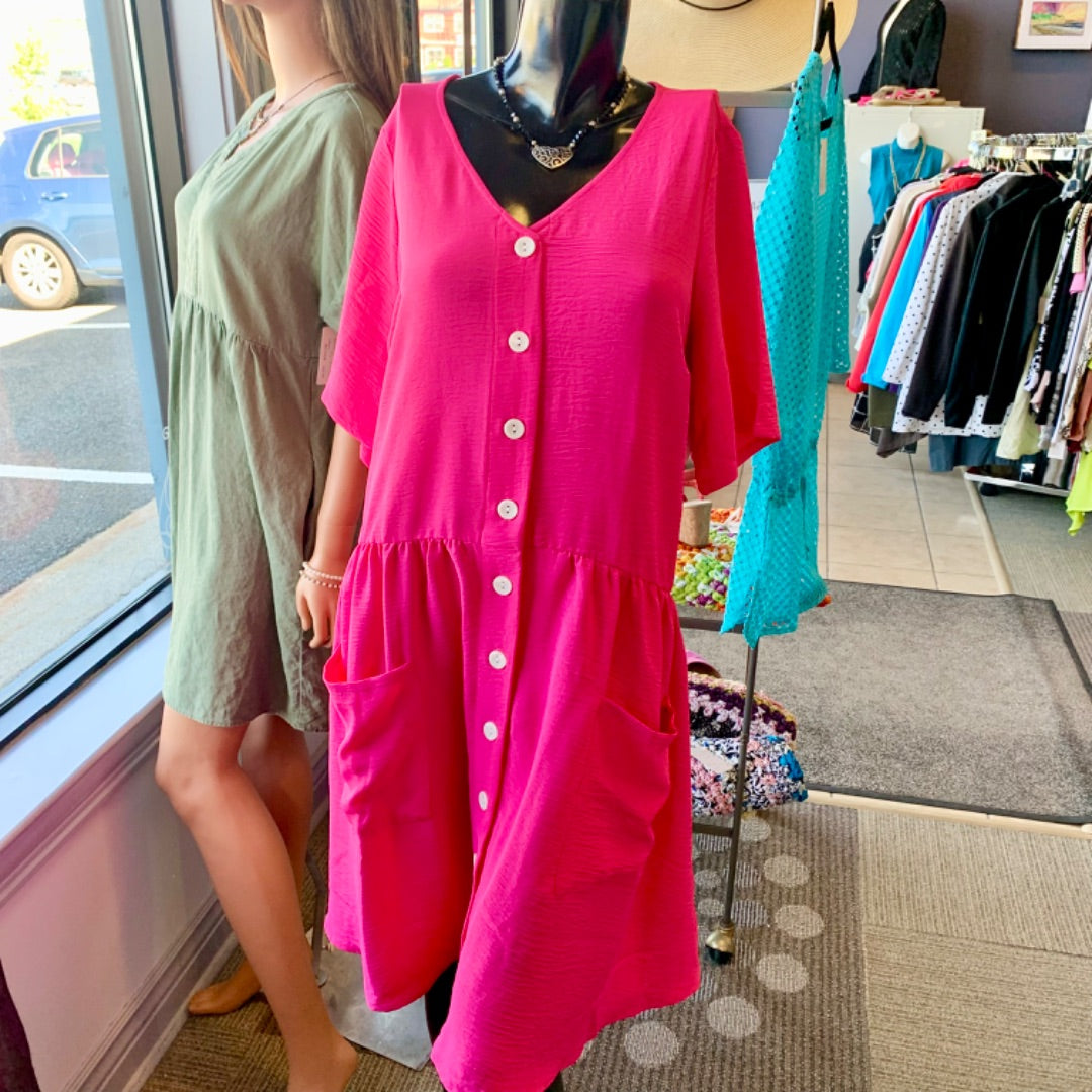 Nina Leonard, Size 2X Hot Pink