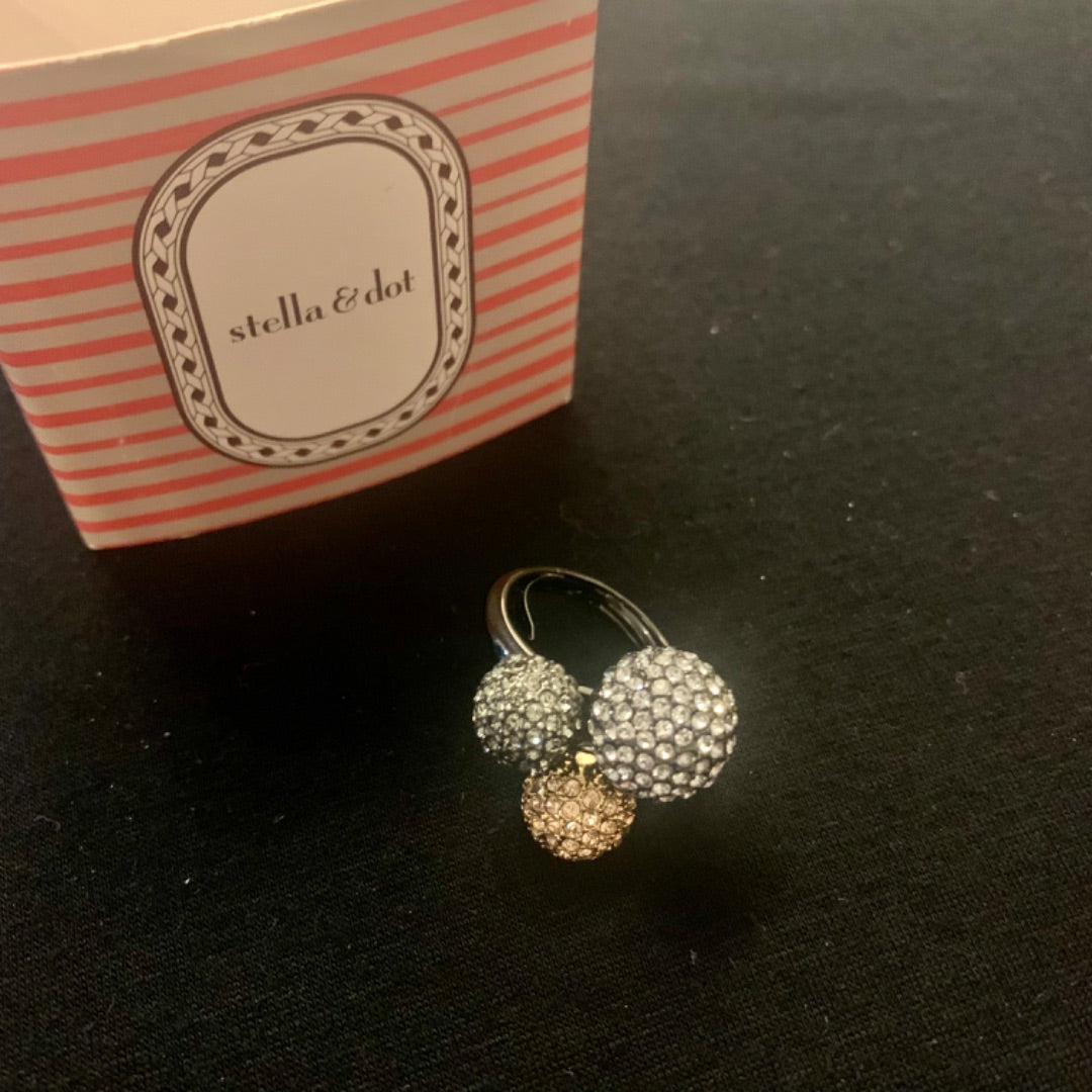 Soiree Ring, One Size, Tri colour