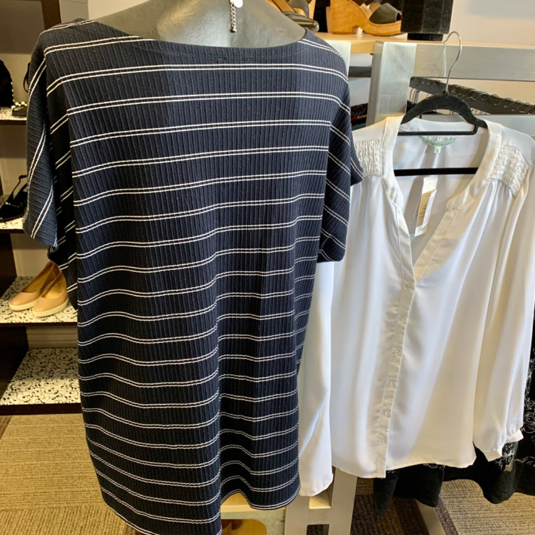 Jones NY, Tops, Size 2X Navy White