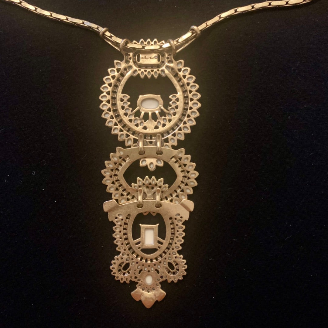 Havana Necklace 3 piece, Large, Gold colour, Eggshell