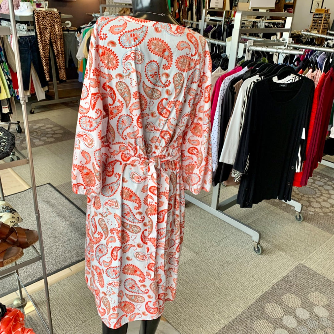 Croft&Barrow, Dresses, XLarge Coral Red White Paisley