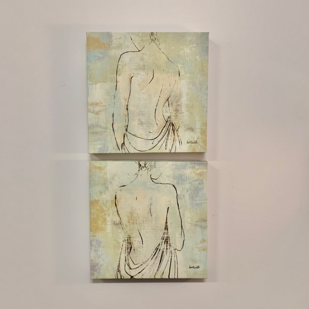 Beauty in the mist, 2X 12x12" Pastels