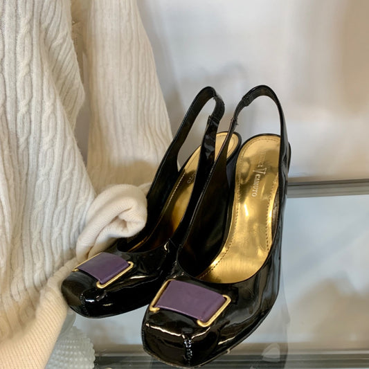 Vince Camuto, Size 8 Black Purple