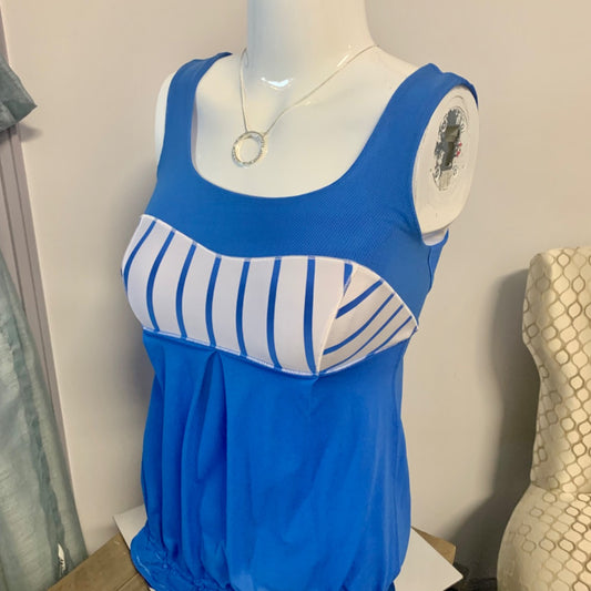 Lululemon Tank, Size 2 Blue White