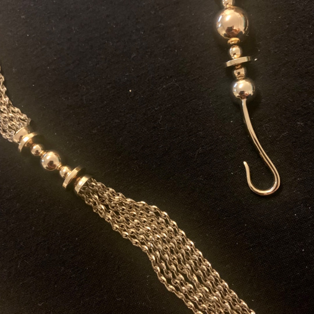 Bianca Necklace Tassel, Large, Gold colour