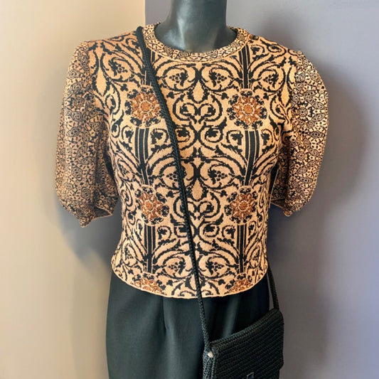 Zara, Tops, Medium Copper, black