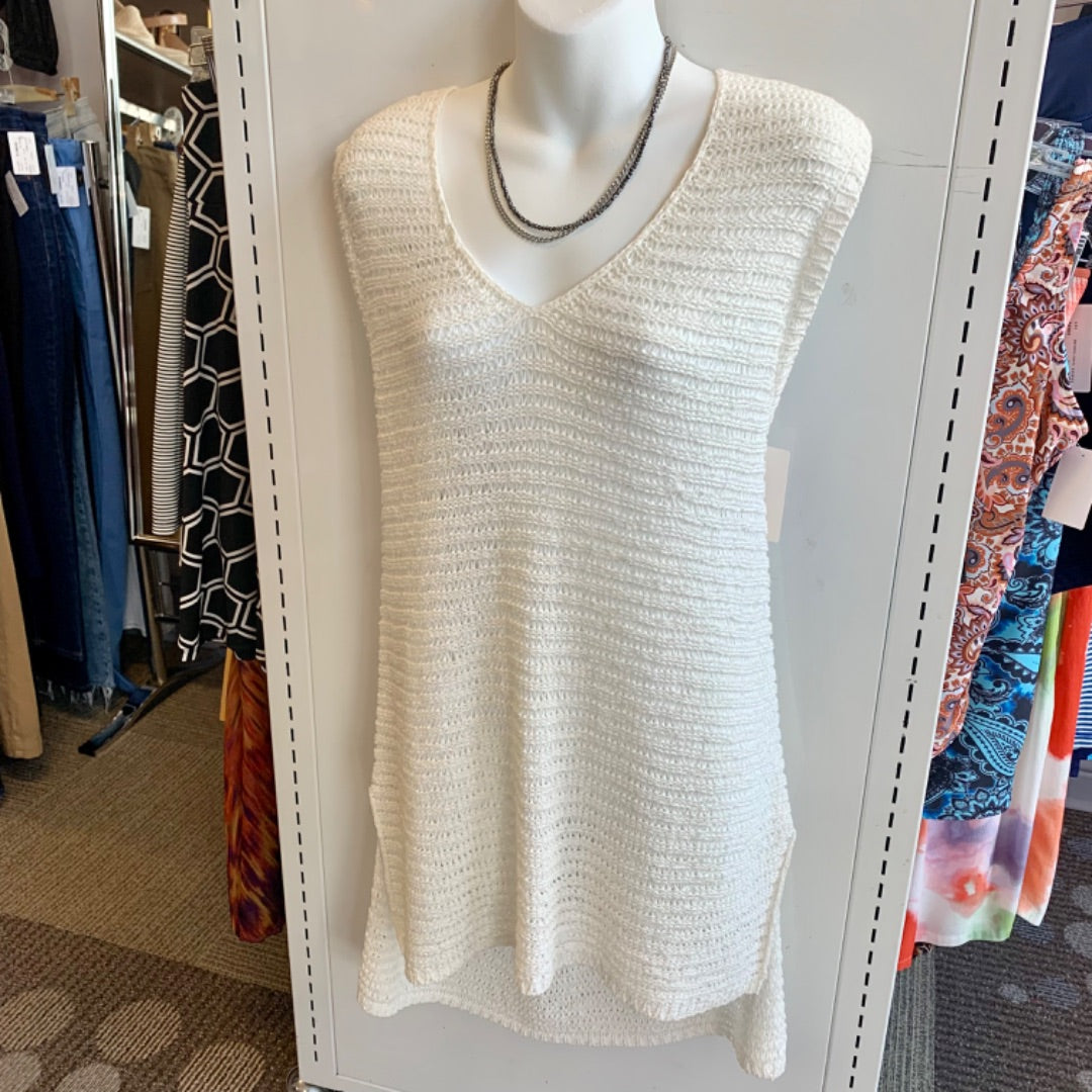 RW&Co, Top Sleeveless, Large Off white