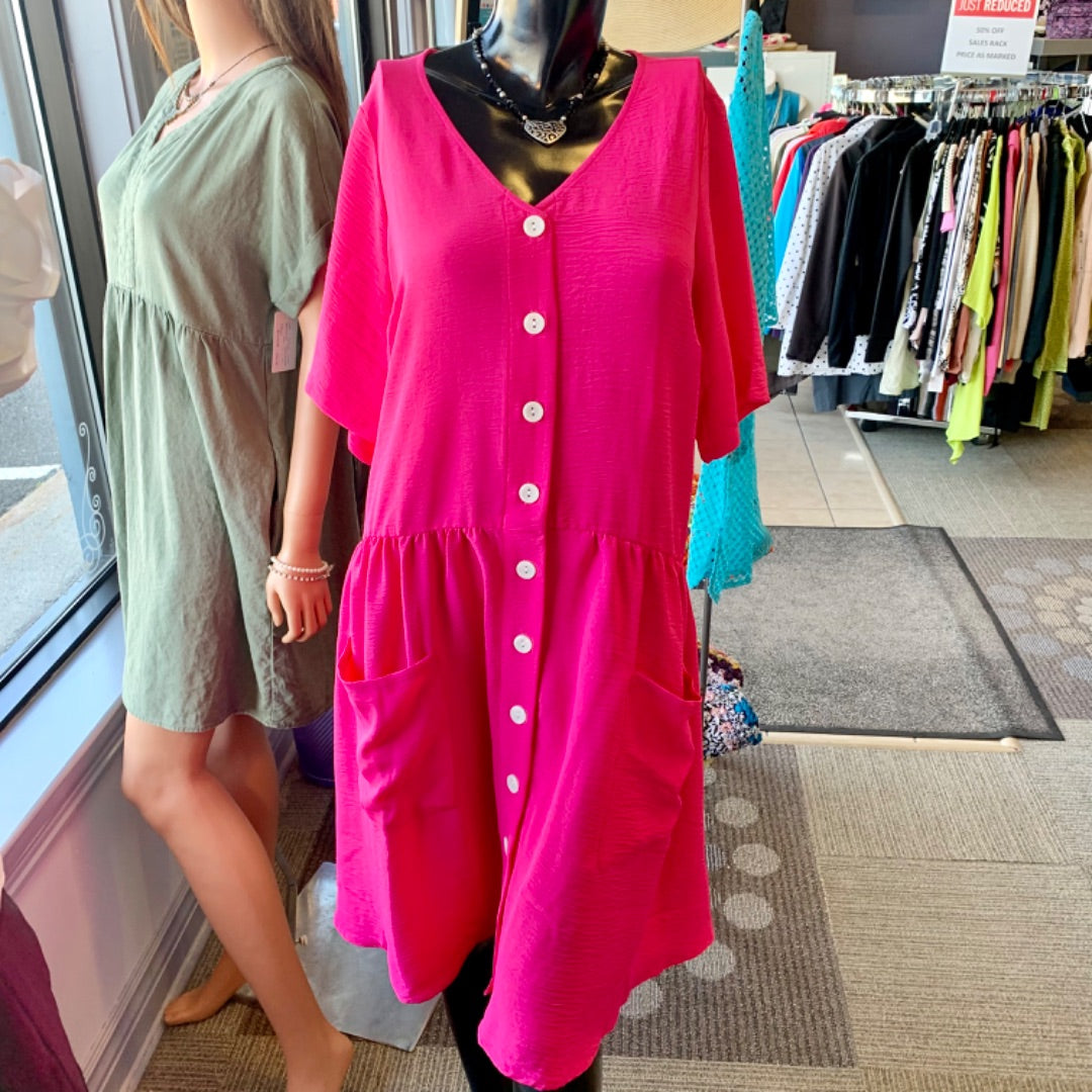Nina Leonard, Size 2X Hot Pink