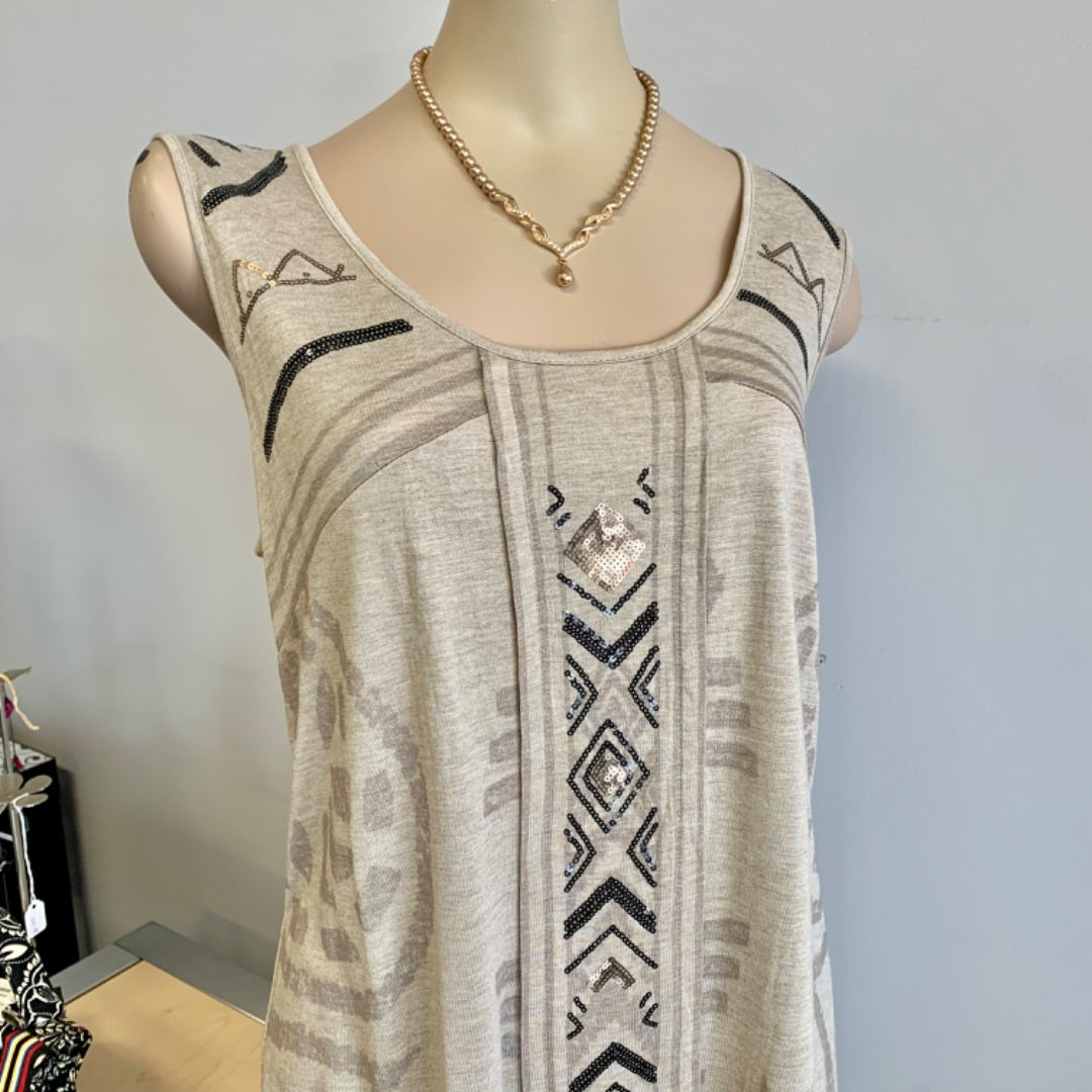 Olsen, Top Sleeveless, Large Brown