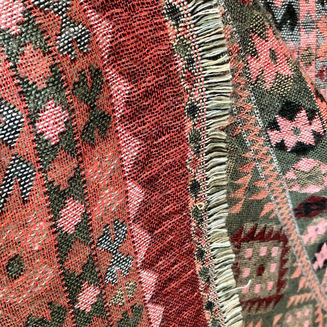 Woven, Accessories, Large Grey Berry red