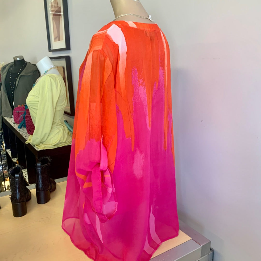Laura Plus, Blouses, XLarge Fuchsia Orange