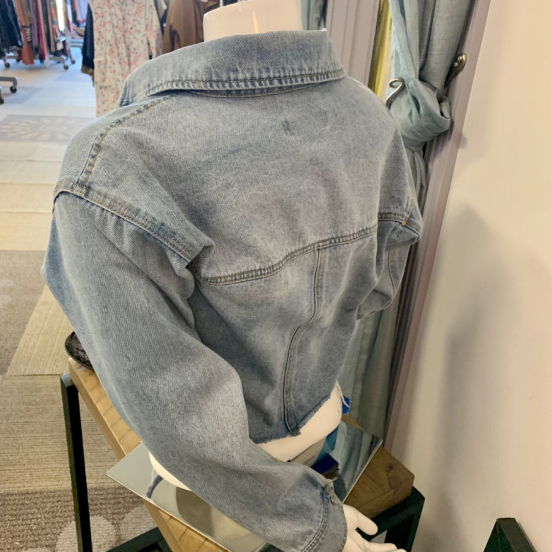 Love Tree Denim Distressed, Small Blue