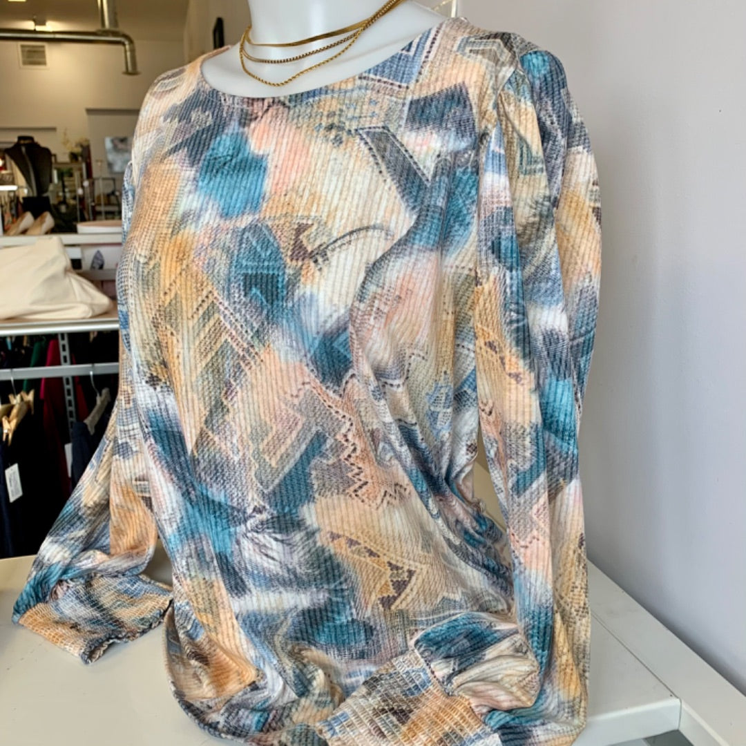 Northern Reflections, Large Petite Ocher Teal