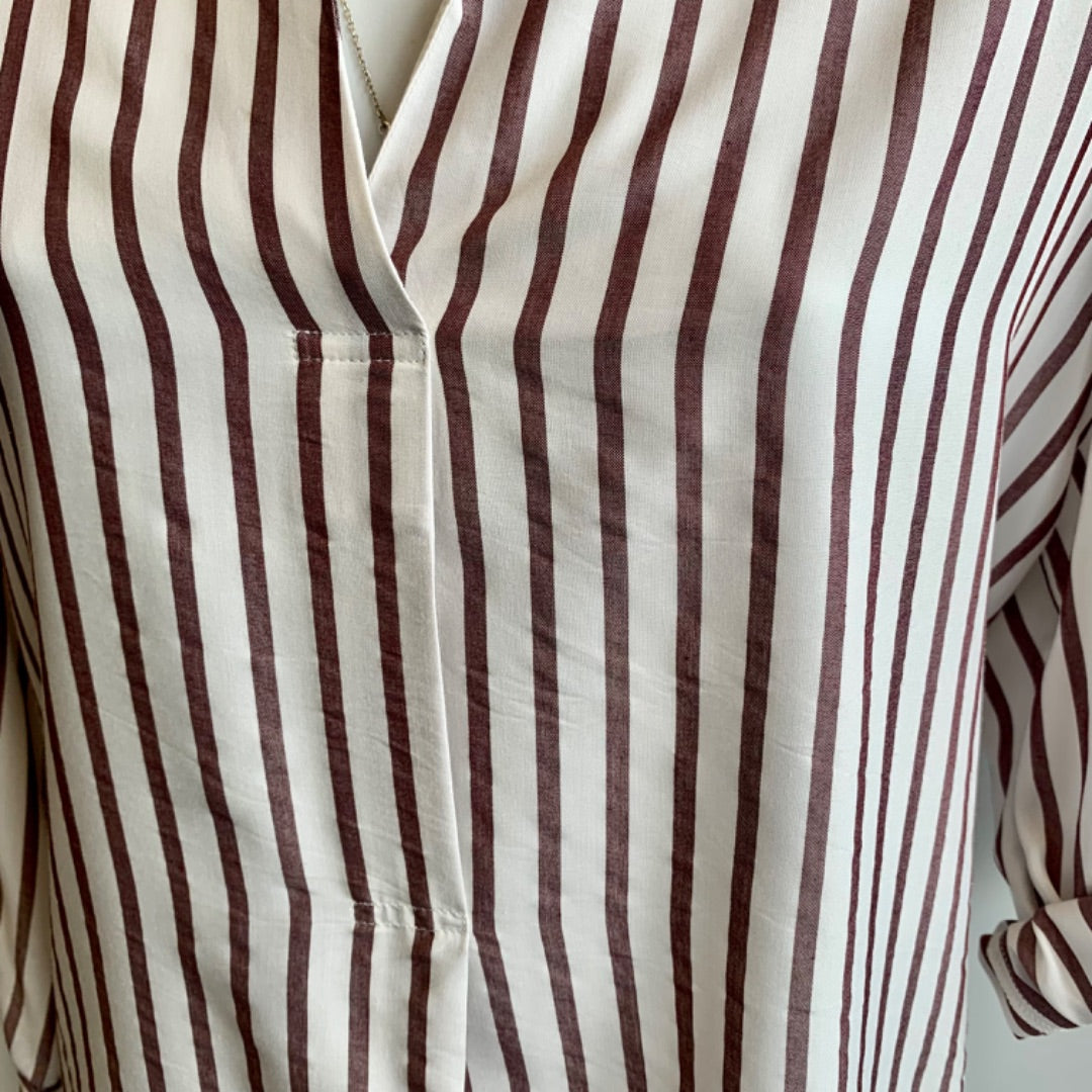 Olsen Popover Stripe, Large White Brown