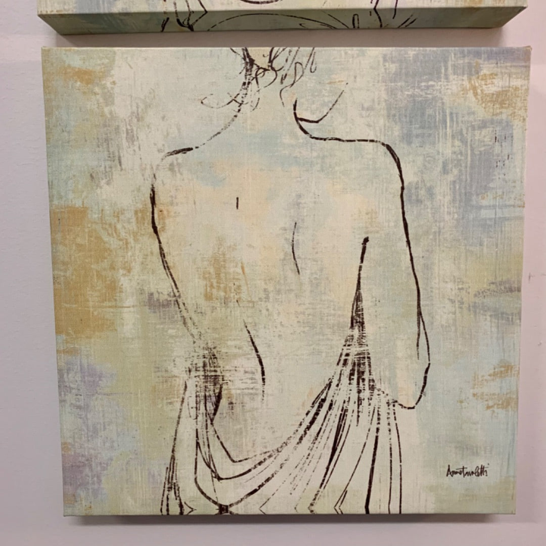 Beauty in the mist, 2X 12x12" Pastels