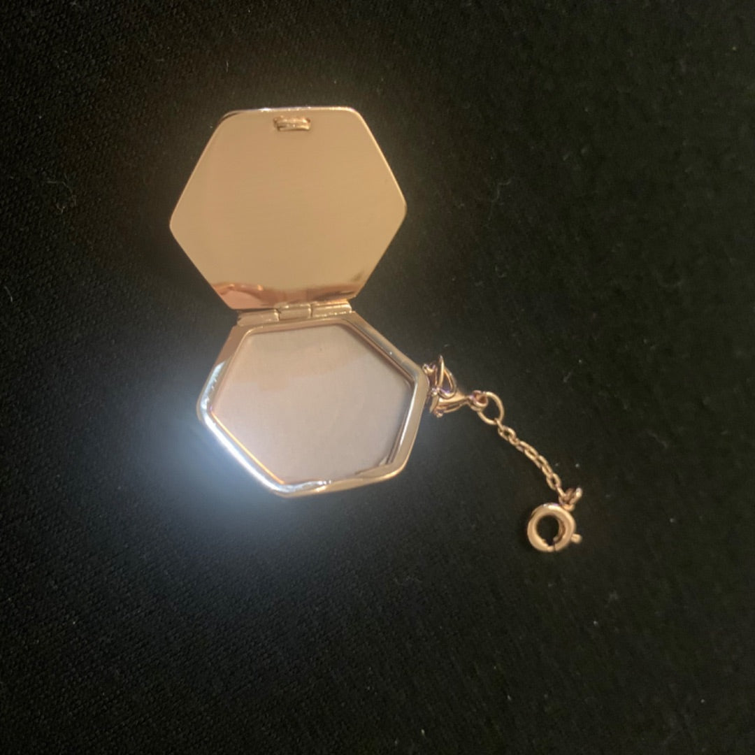 Locker Hexagon, XSmall, Copper, Pink Gem