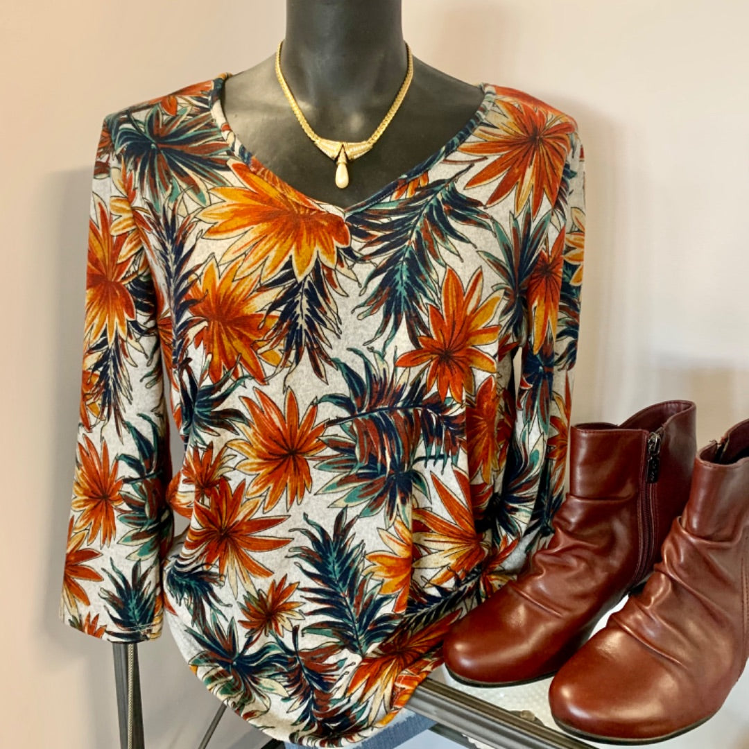 Cazza Zacks, Medium Orange green on Grey