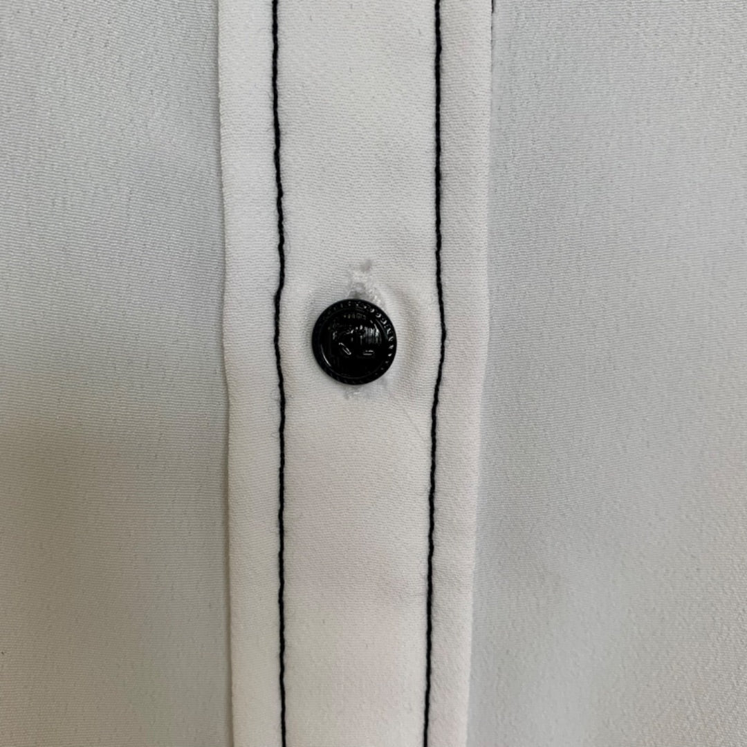 Button Up, Large White Black