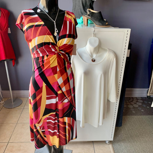 Blu Sage, Small Orange Pink Red Yellow