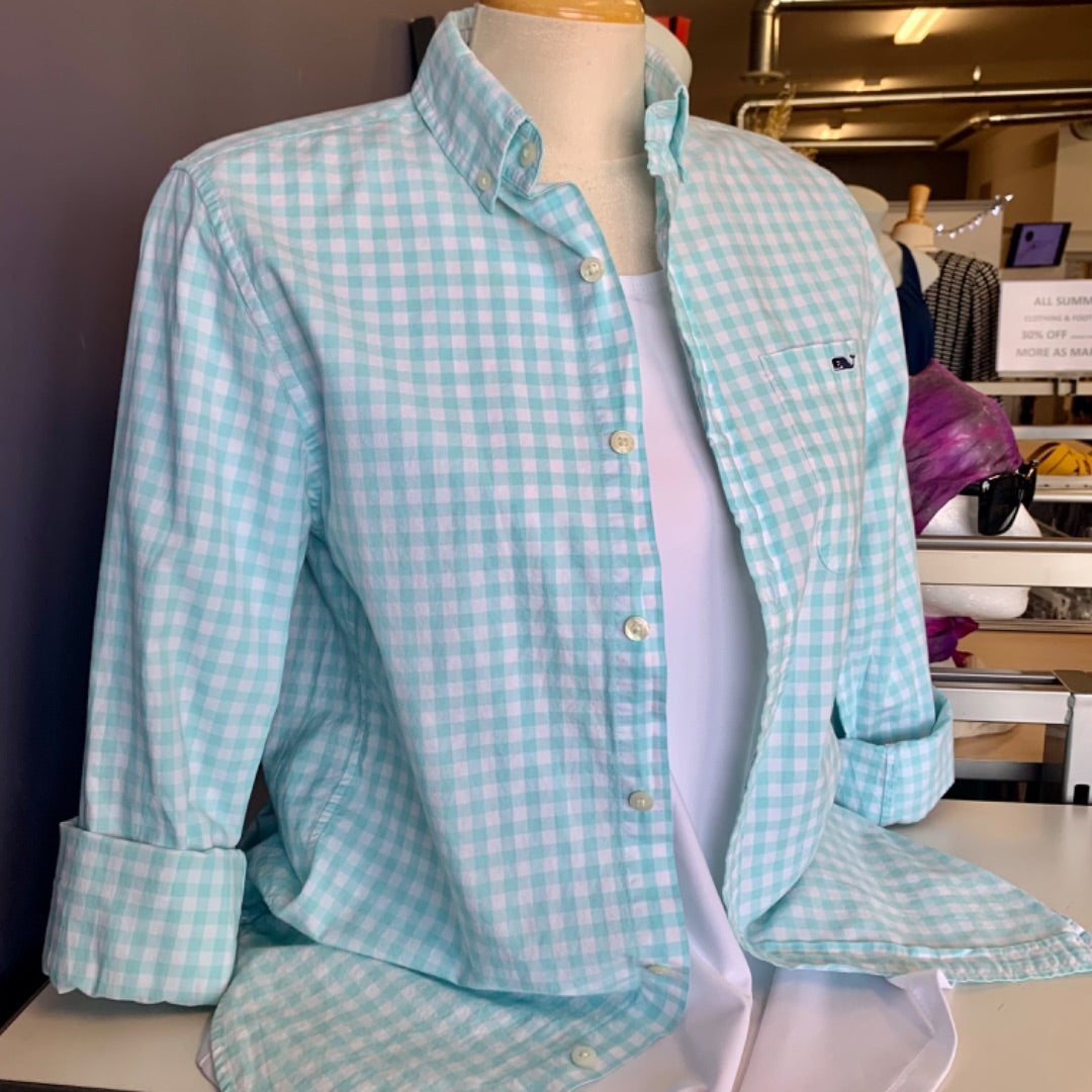 Vineyard Vines, Blouses, XSmall Teal