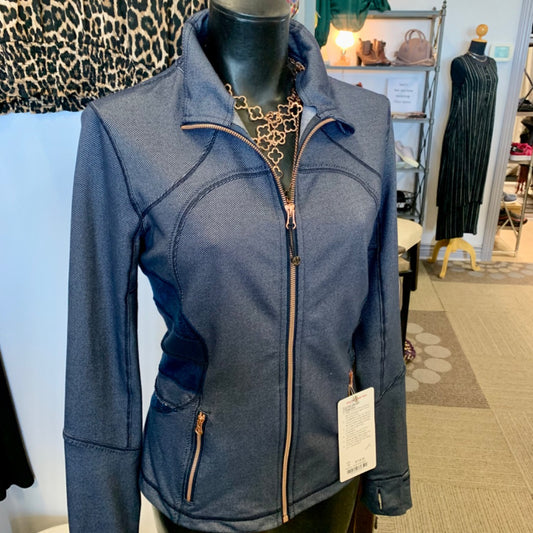 NWT Lululemon Zipper up, Size 10 Blue