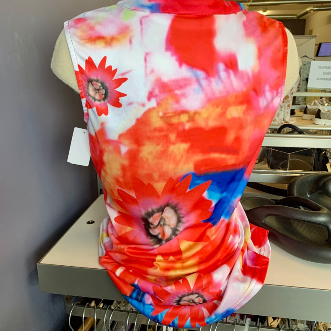 Tango Mango, Top Sleeveless, Medium Orange Multi