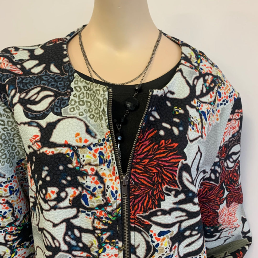 Bryn Walker, Cardigans, XLarge Grey Floral