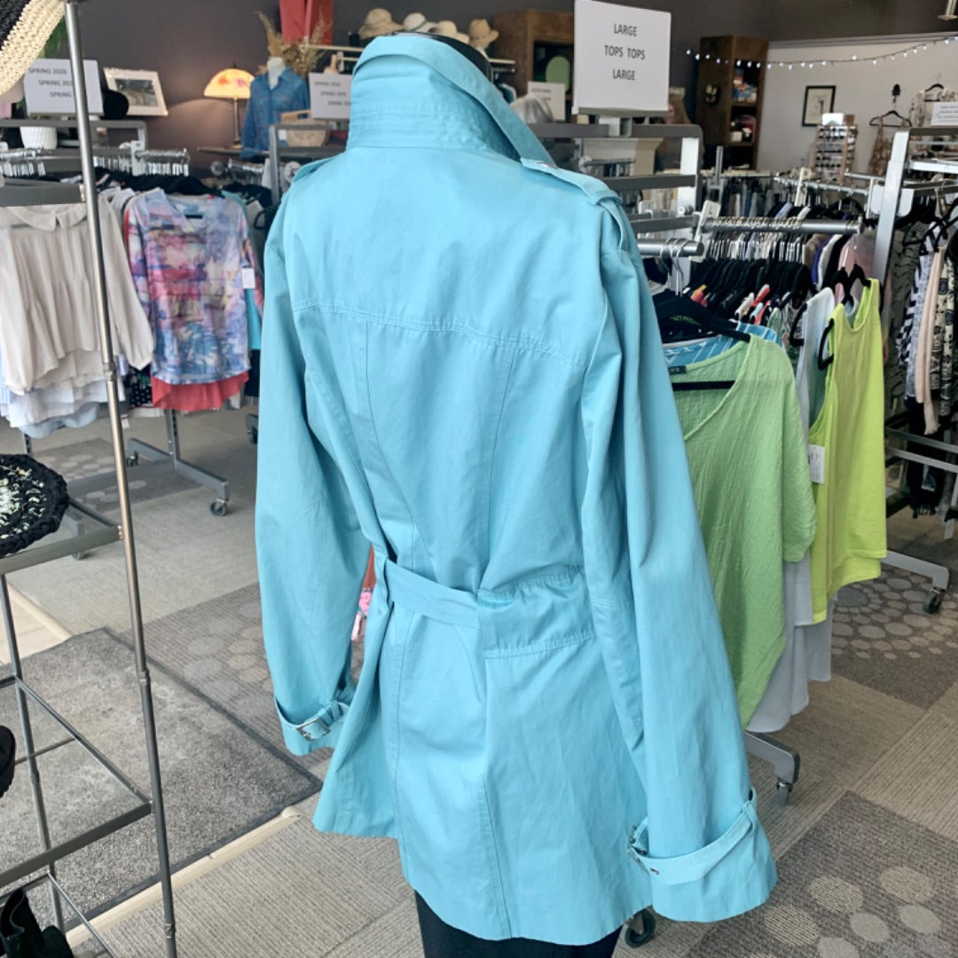 Cleo belted half long trench style in size 14