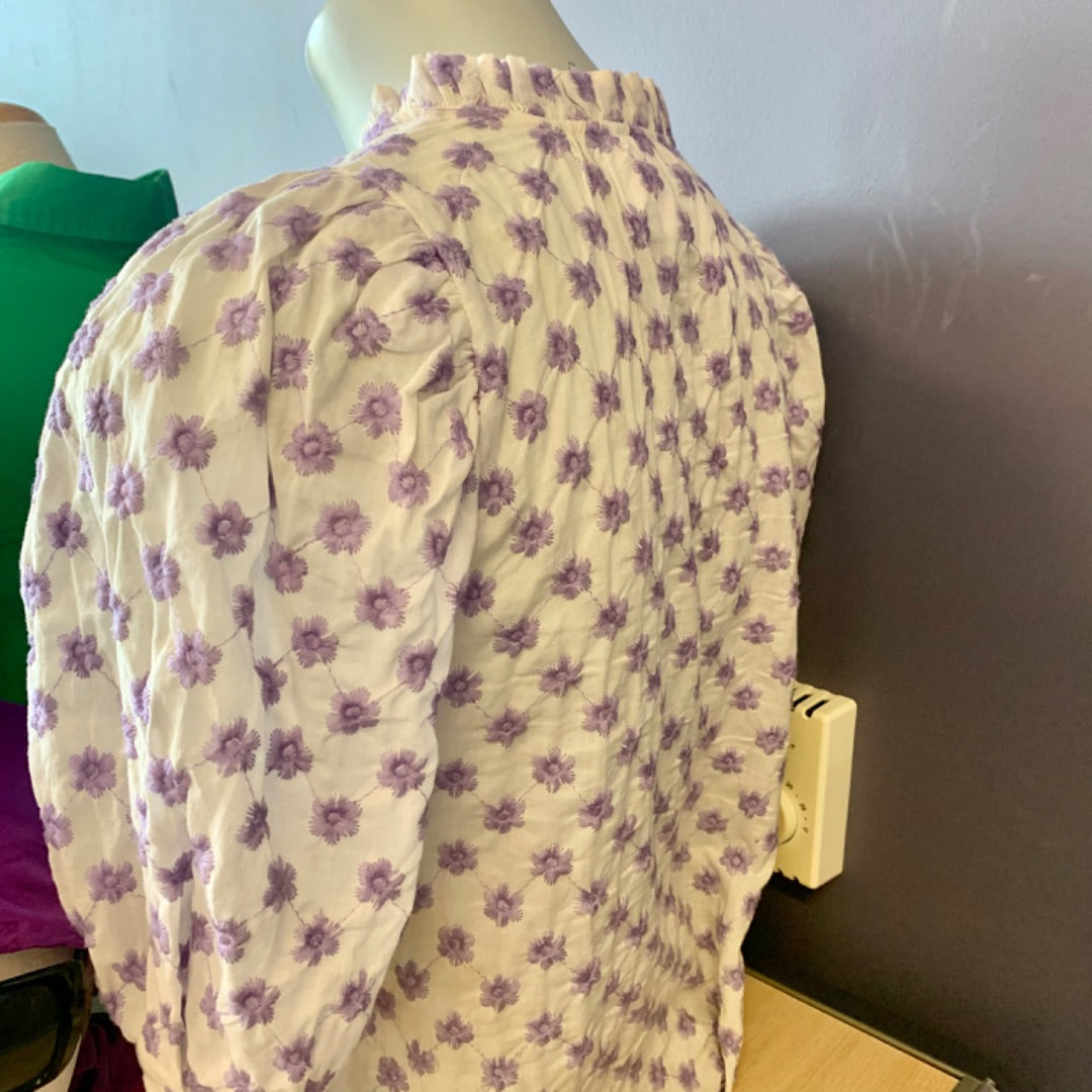 Nous Sommes Labels, Blouses, XSmall White Purple