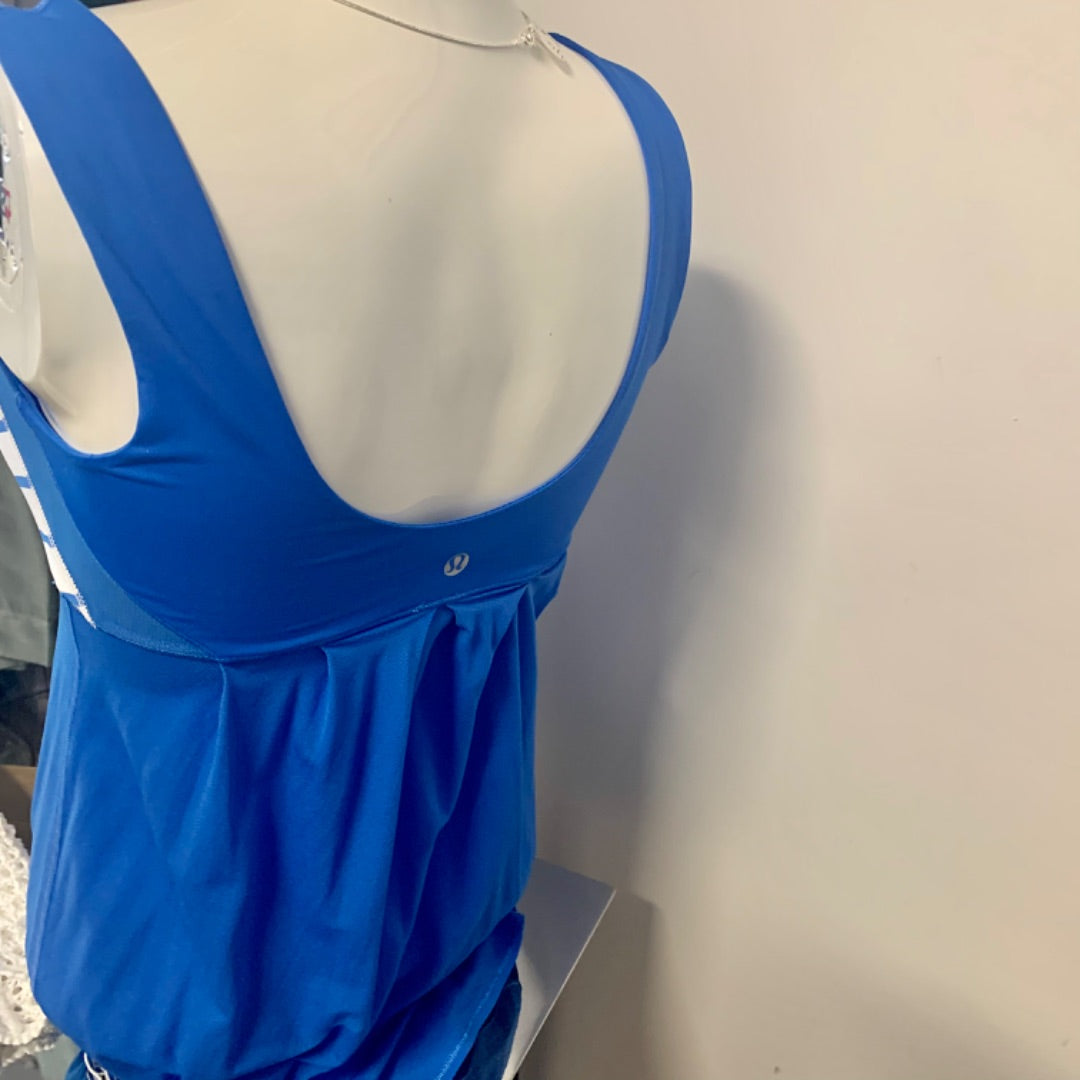Lululemon Tank, Size 2 Blue White