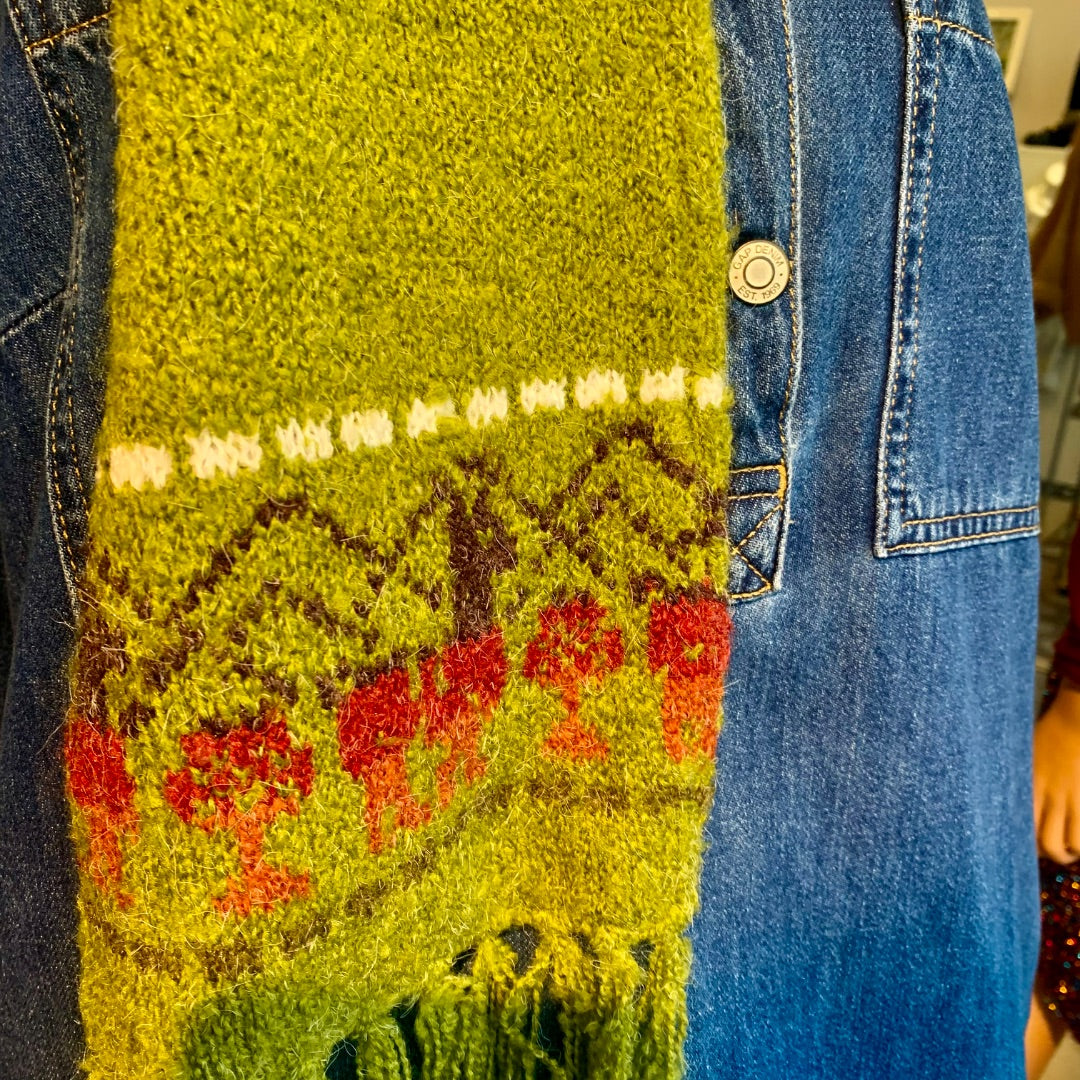 Alpaca Scarf, Accessories, Medium Green