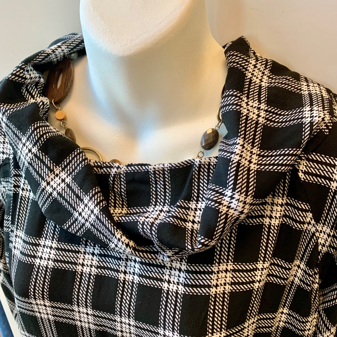 Shannon Passero, Tops, Medium Black White