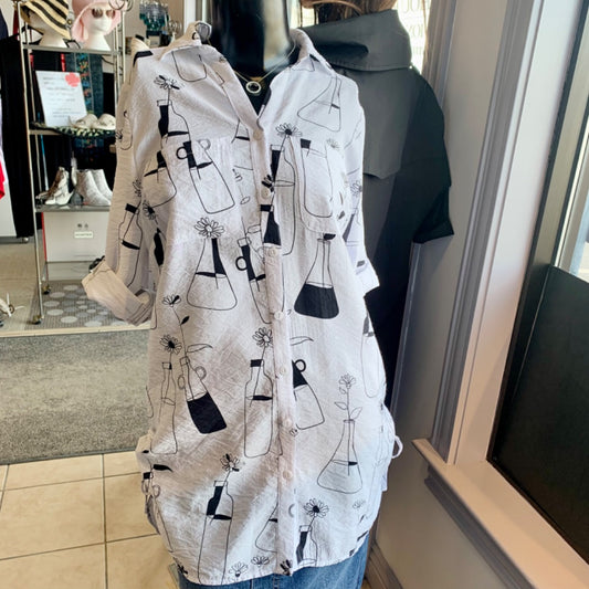 Alison Sheri, Tops, S / M White Black
