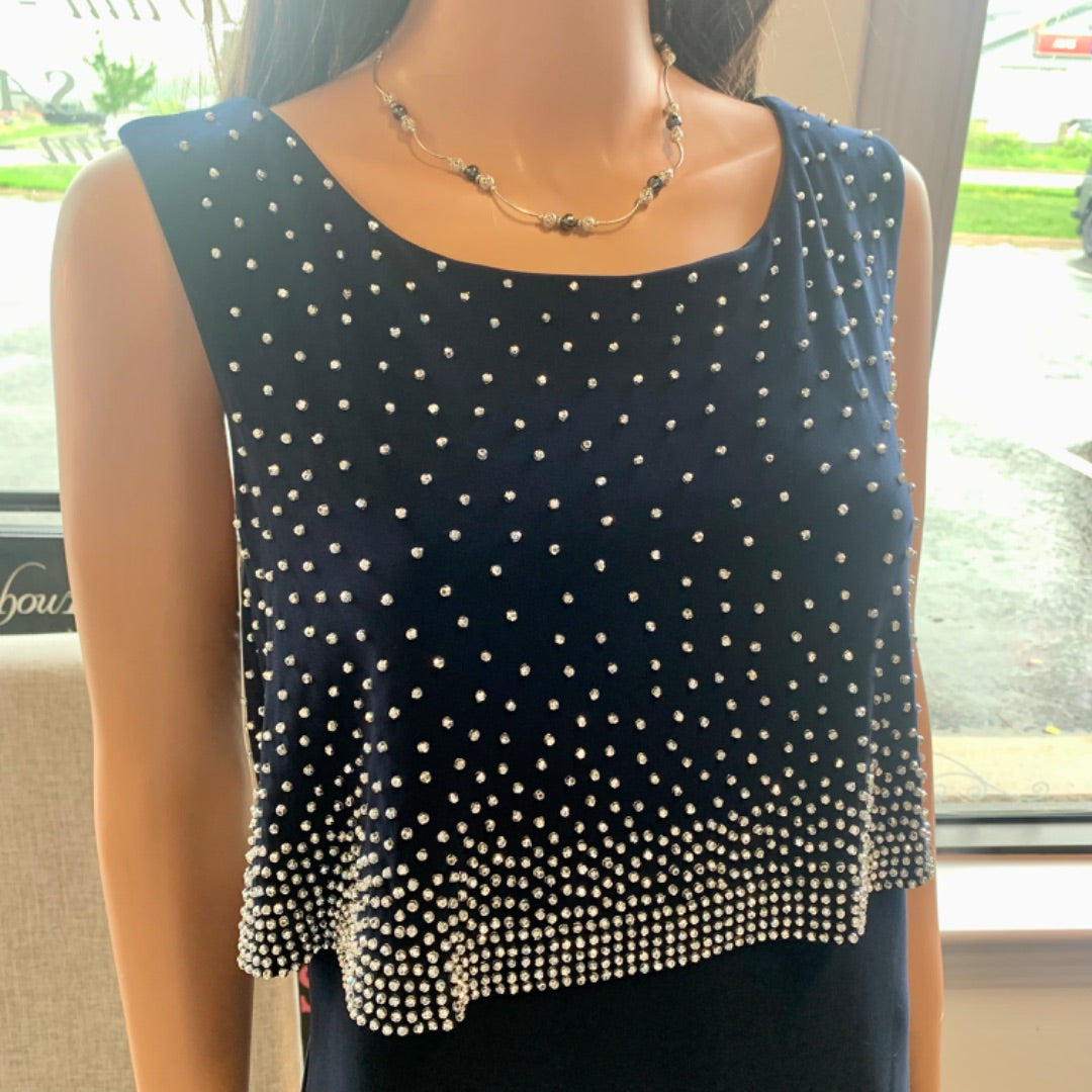 Joseph Ribkoff, Dresses, Size 16 Indigo with shiny stones