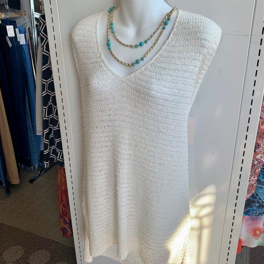 RW&Co, Top Sleeveless, Large Off white
