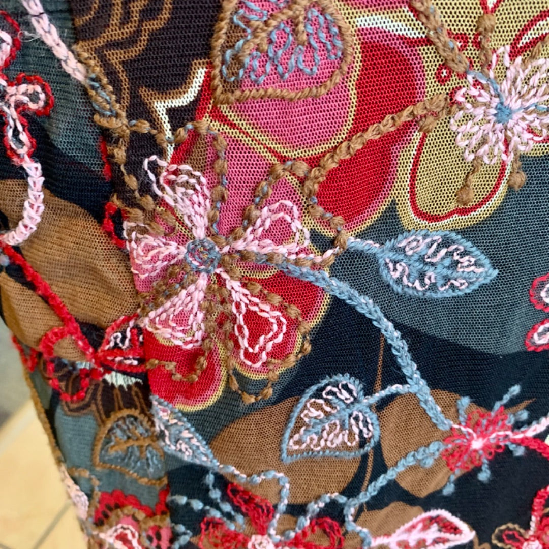 Floral, Dresses, Small Red Black Pink