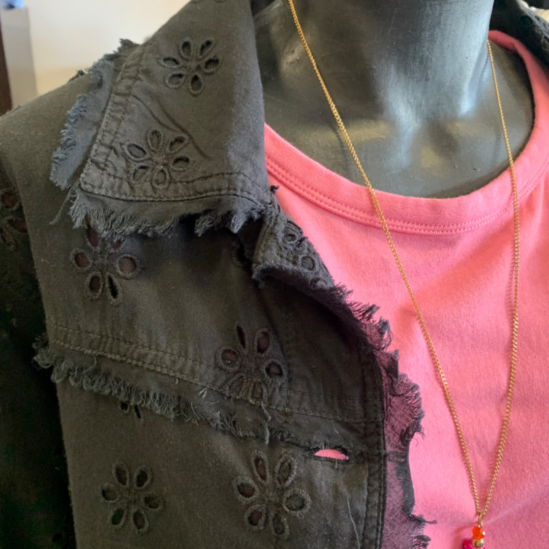 Pink Pineapple, Tops, XLarge Black