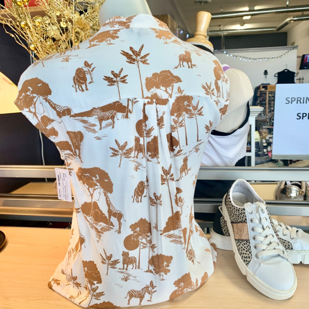 RW&Co, Top Sleeveless, XSmall Beige Camel