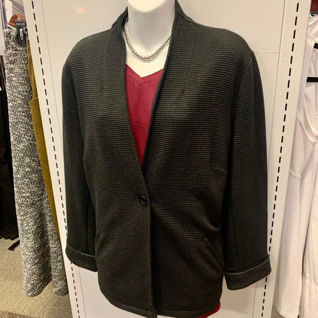 Chico's, Jackets, Large Black/Silver