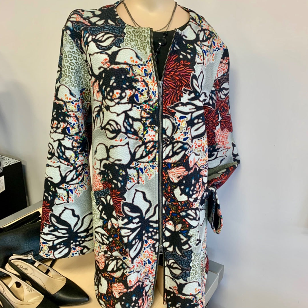 Bryn Walker, Cardigans, XLarge Grey Floral