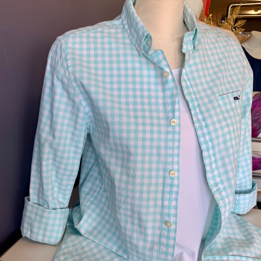 Vineyard Vines, Blouses, XSmall Teal