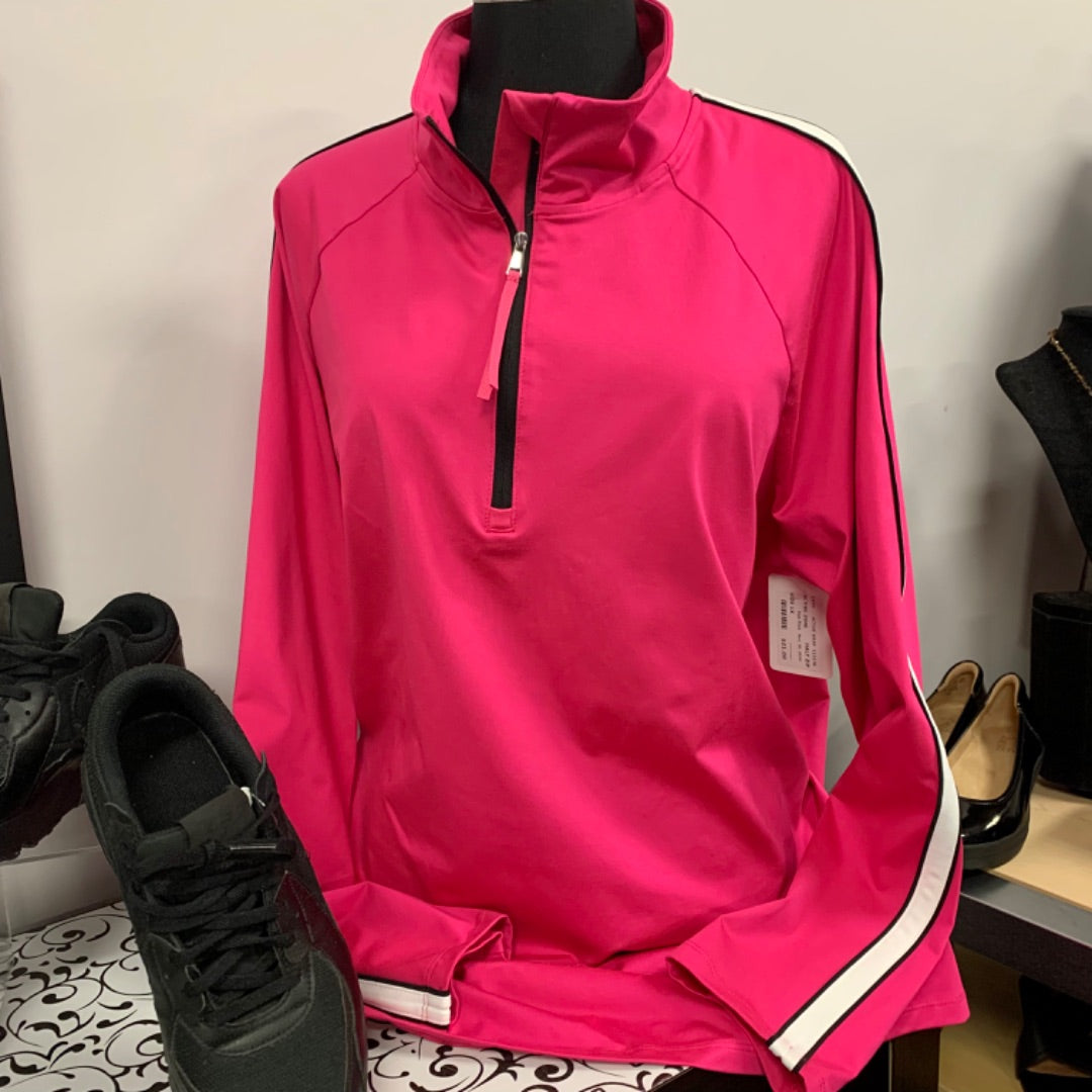 Active Zone half zip, Size 1X, Hot Pink