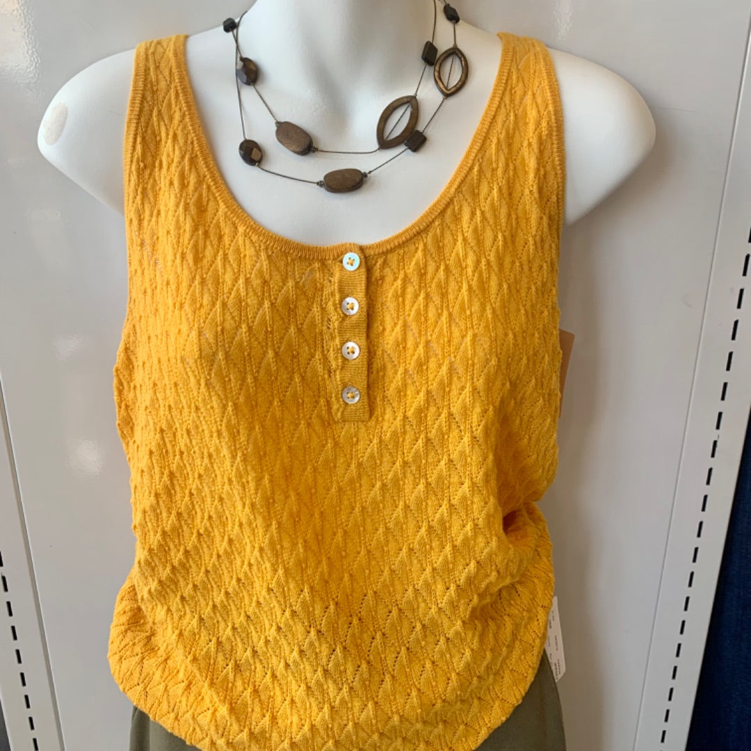 Ripzone, Top Sleeveless, Medium Ocher
