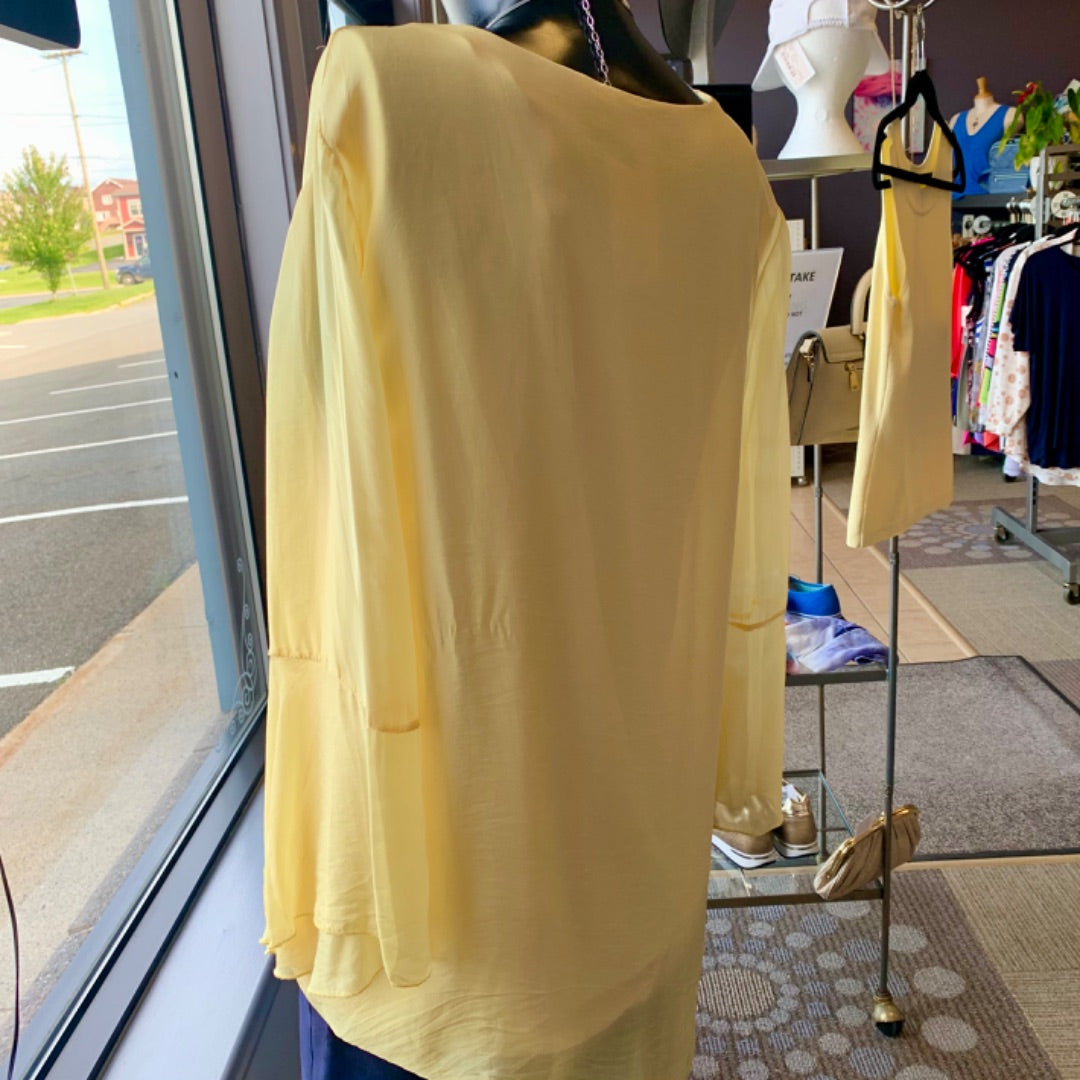 Charlie B Layered Top, Medium Yellow